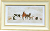 Farm animal panorama White Oak, available in 3 other frame colours.
